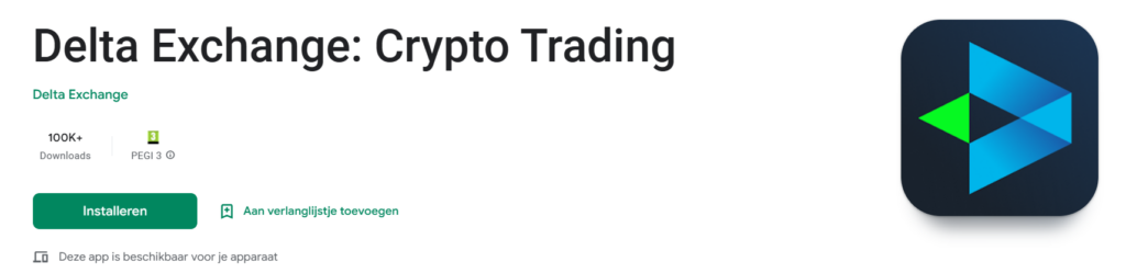 Delta Exchange PlayStore