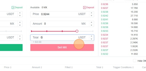 MEXC Sell