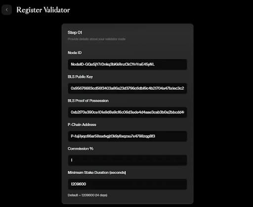 How to Register a Beam Validator